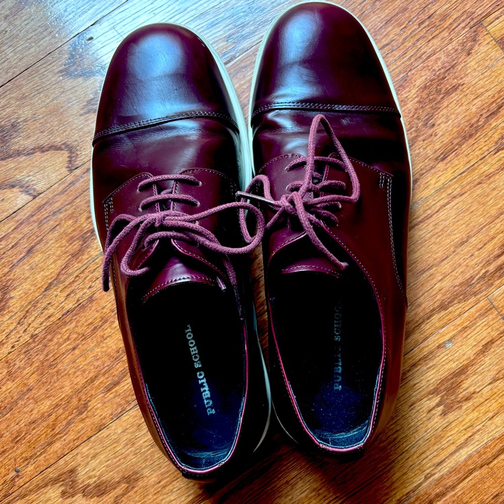 Public School NYC creepers, burgundy, men’s size 7, excellent condition.